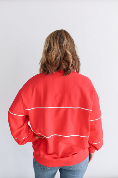 Movemama x NUULY Relaxed Fit Invisible Zipper Breastfeeding Sweatshirt with Piping