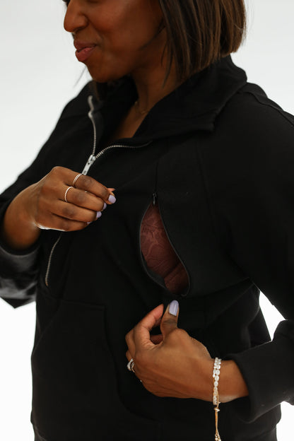 Movemama Oversized Three Zip Breastfeeding Sweatshirt