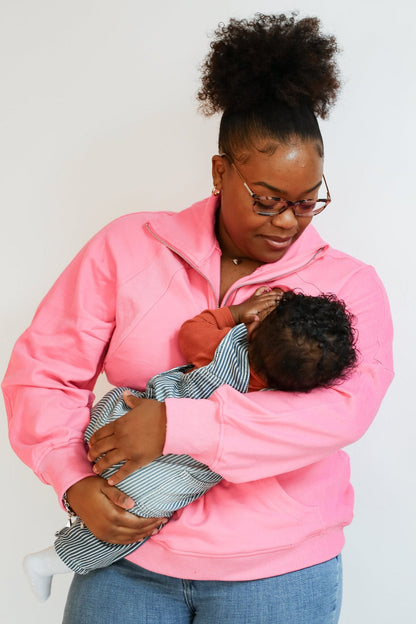 Movemama Oversized Three Zip Breastfeeding Sweatshirt