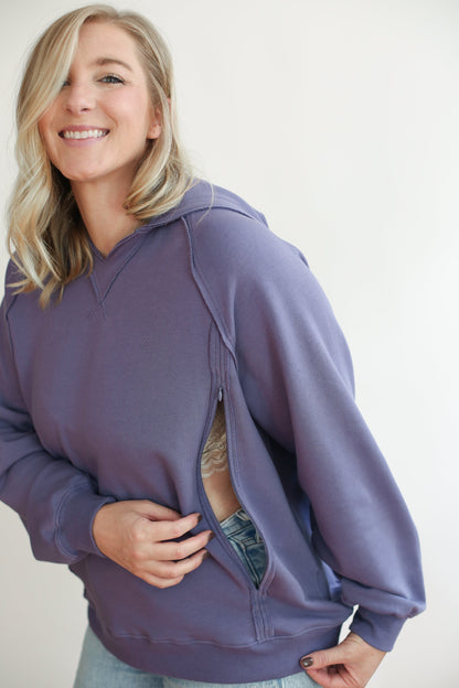 Movemama Big Hug Vertical Zip Breastfeeding Hoodie
