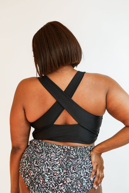 Movemama Crop Zip Up Breastfeeding Swimsuit Top