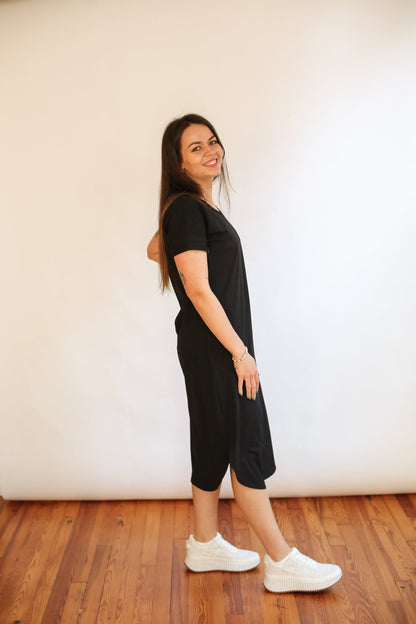 Movemama Invisible Zipper Midi Breastfeeding T-Shirt Dress (Final Sale)