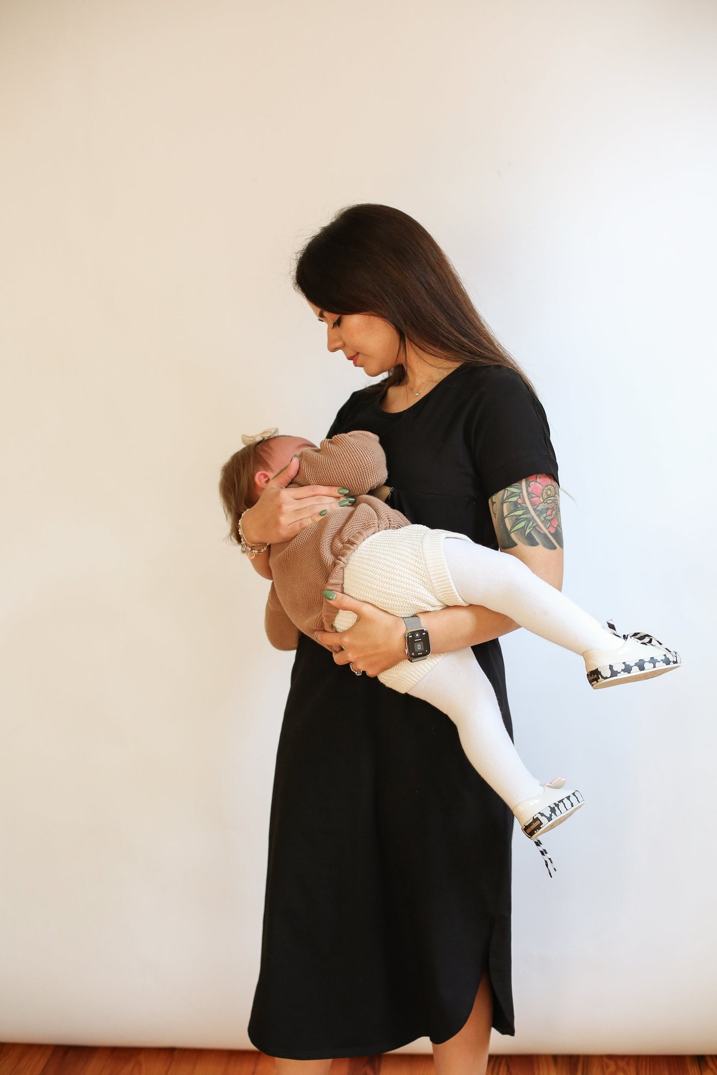 Movemama Invisible Zipper Midi Breastfeeding T-Shirt Dress (Final Sale)