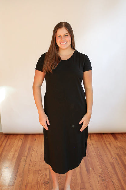 Movemama Invisible Zipper Midi Breastfeeding T-Shirt Dress (Final Sale)