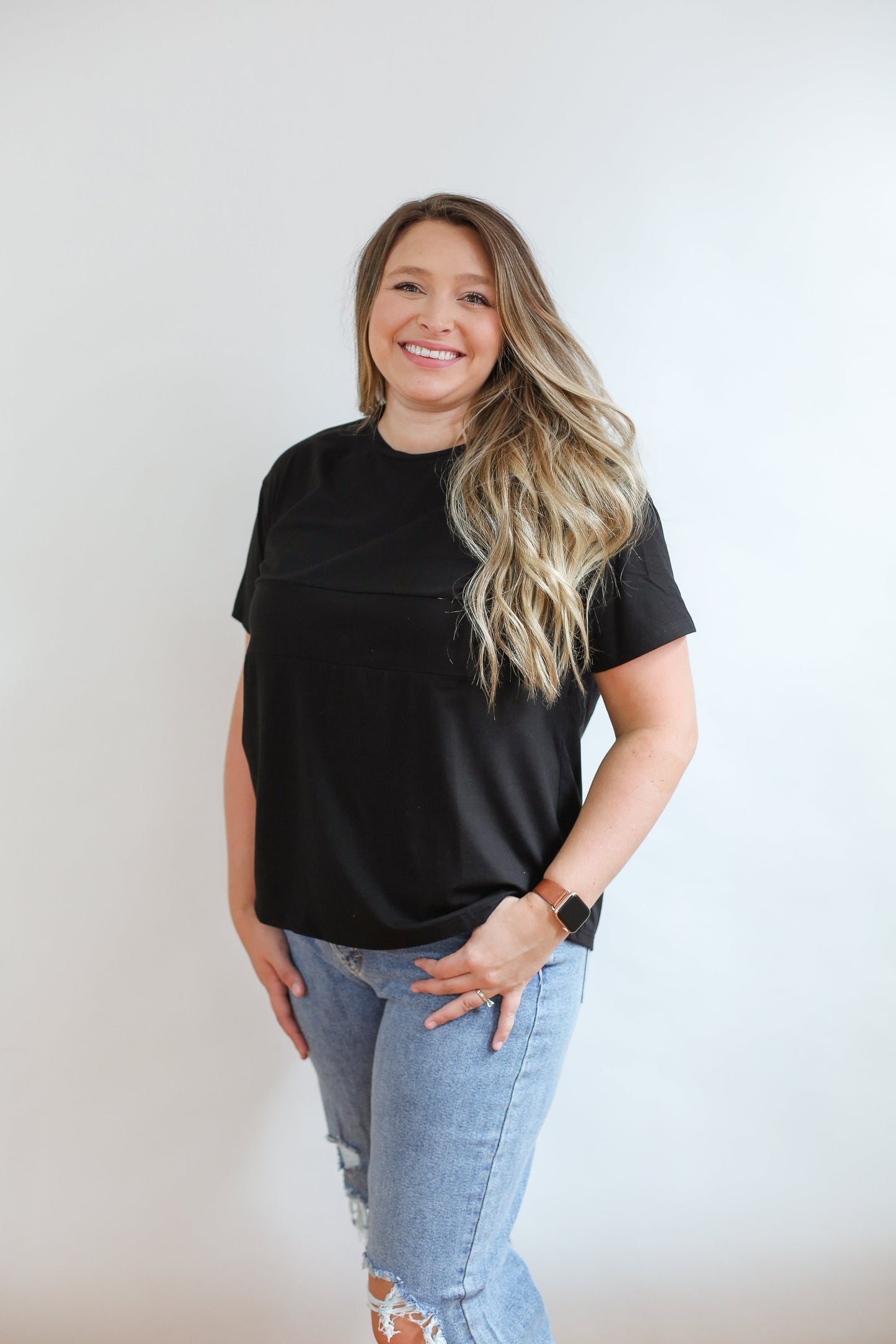Movemama Full Zip Breastfeeding Tee