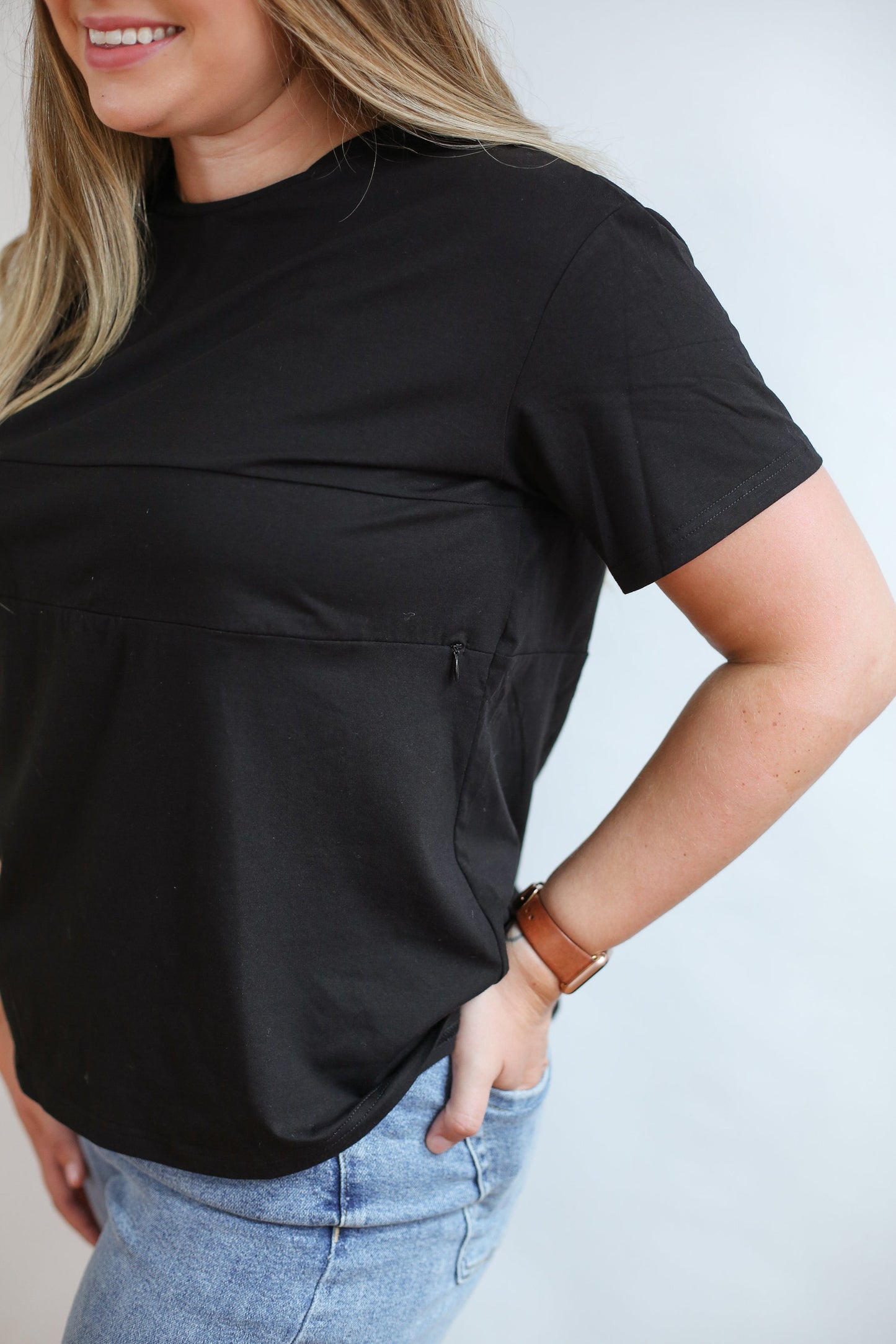Movemama Full Zip Breastfeeding Tee