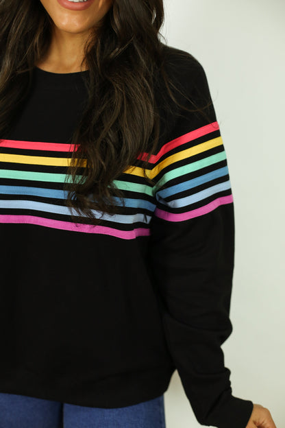 Movemama Six Stripe Invisible Zip Breastfeeding Sweatshirt