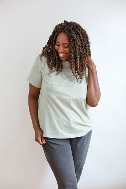 Movemama Full Zip Breastfeeding Tee