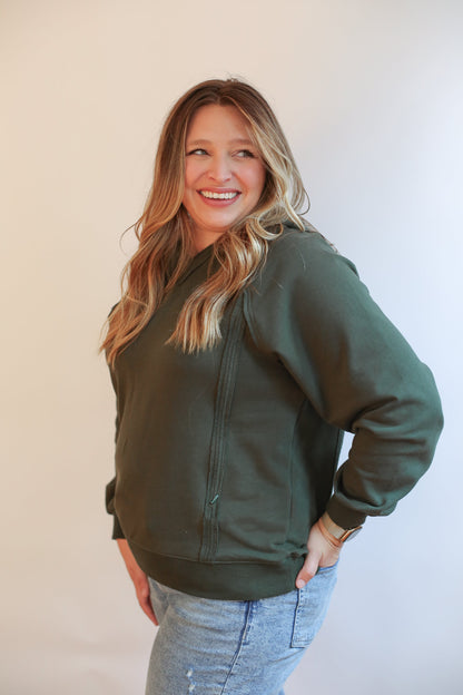 Movemama Big Hug Vertical Zip Breastfeeding Hoodie