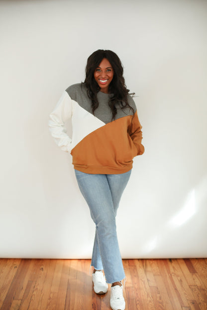Movemama Velour Interior Diagonal Zip Breastfeeding Sweatshirt