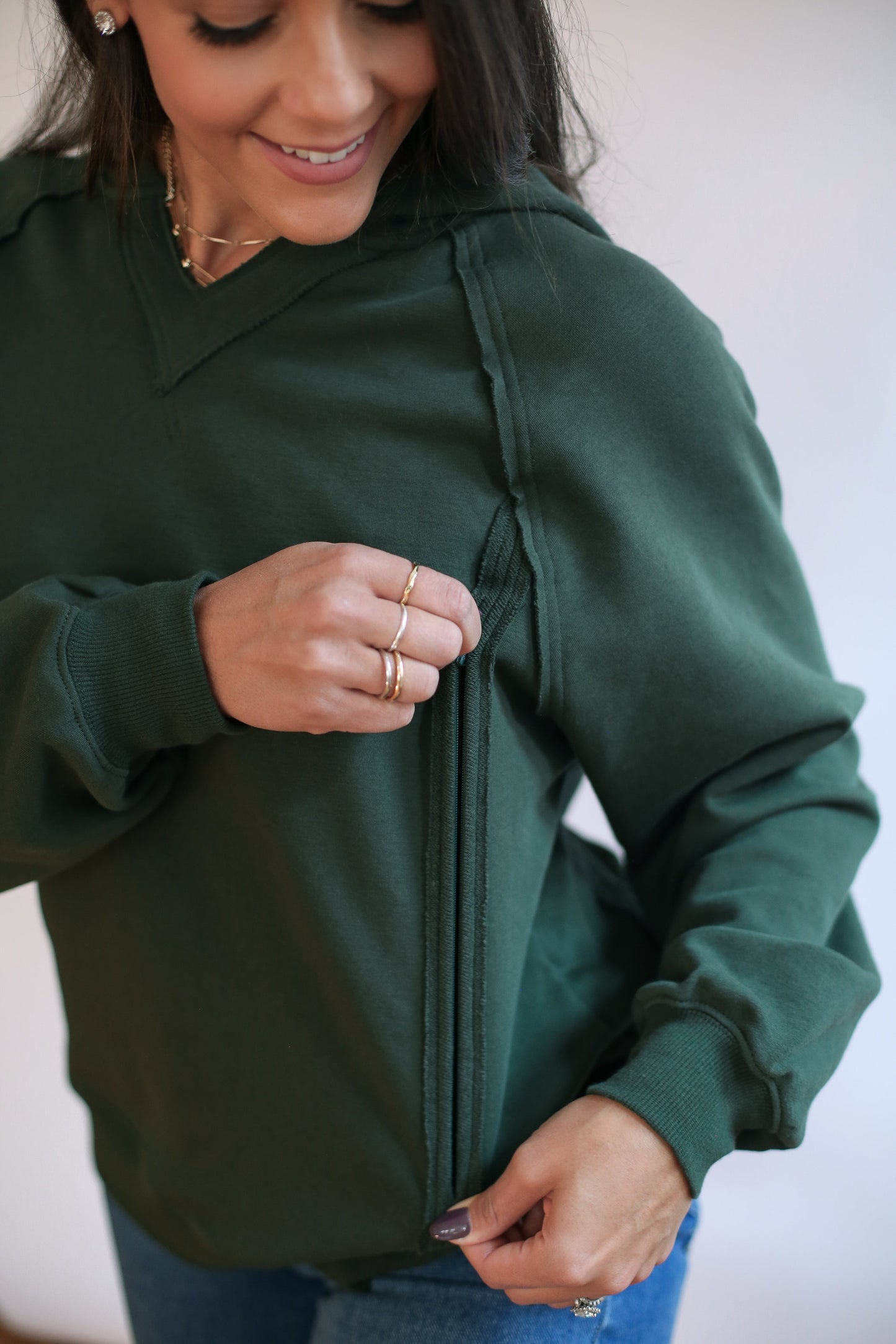 Movemama Big Hug Vertical Zip Breastfeeding Hoodie