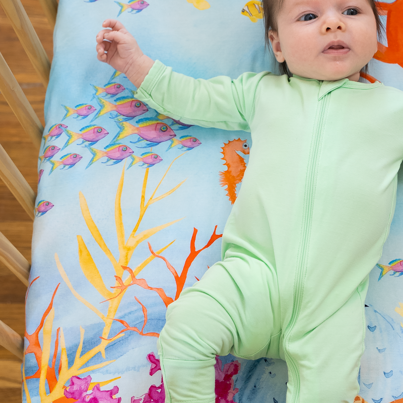 Moon Star Baby Nestig Mini Crib Compatible: Ocean Crib Sheet