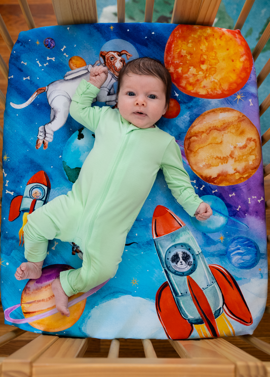 Moon Star Baby Nestig Mini Compatible: Space Crib Sheet