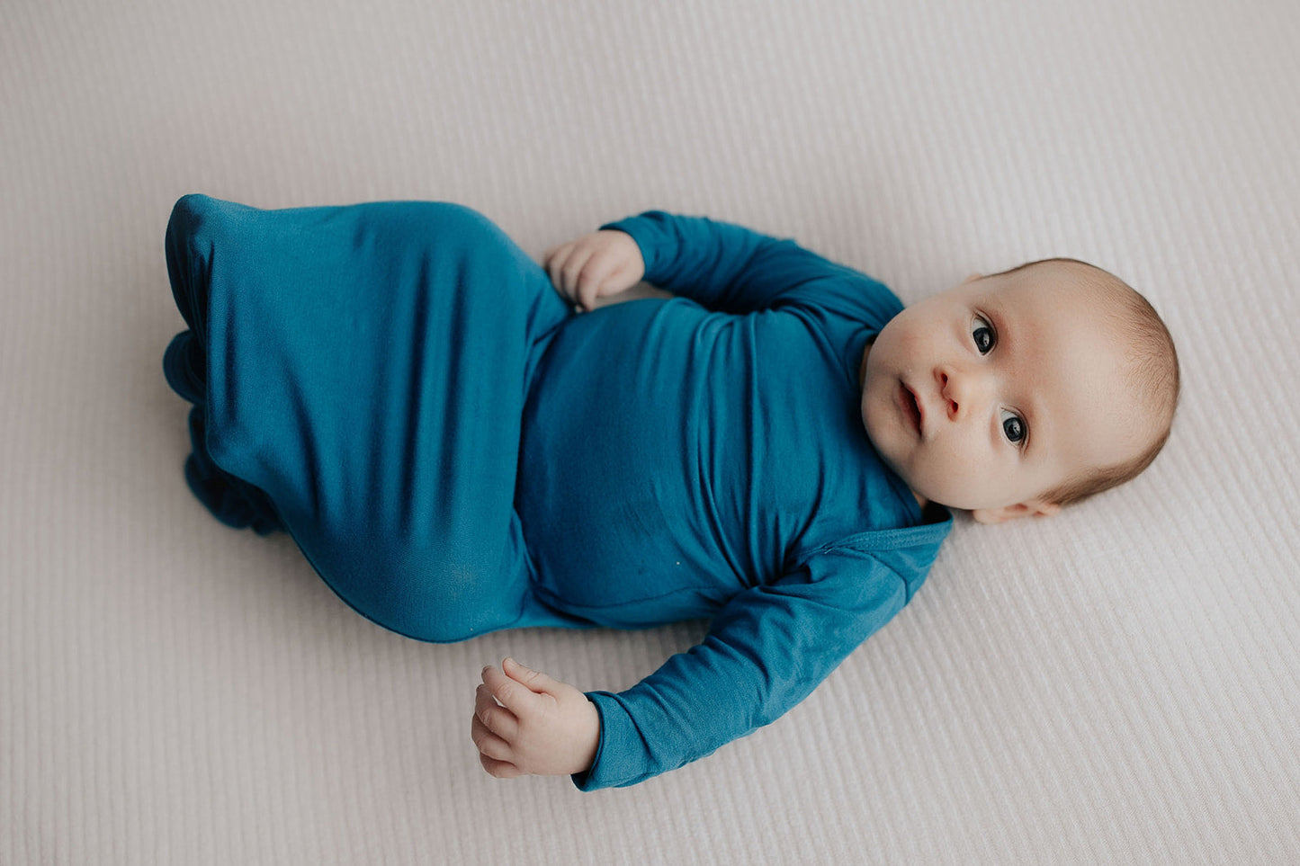 Three Little Tots Blue Knotted Newborn Baby Gown