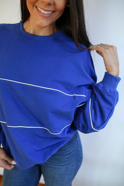 Movemama Relaxed Fit Invisible Zipper Breastfeeding Sweatshirt with Piping