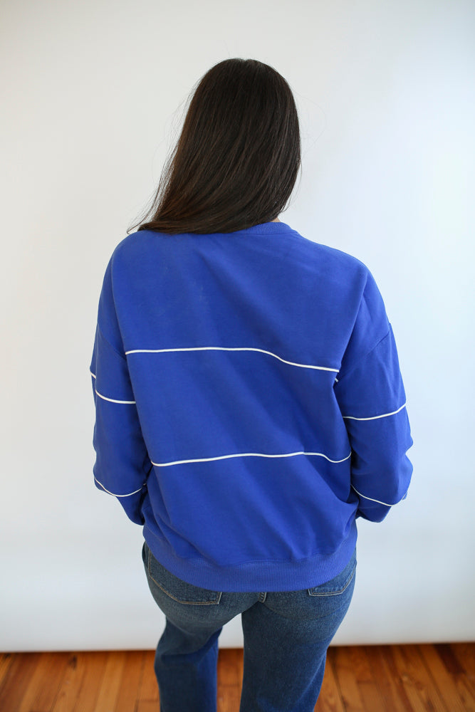 Movemama Relaxed Fit Invisible Zipper Breastfeeding Sweatshirt with Piping