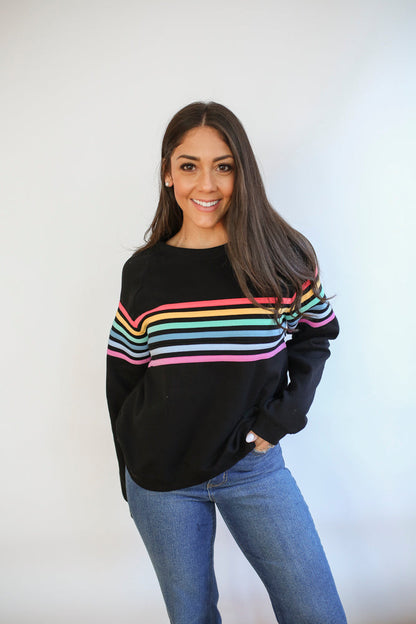 Movemama Six Stripe Invisible Zip Breastfeeding Sweatshirt