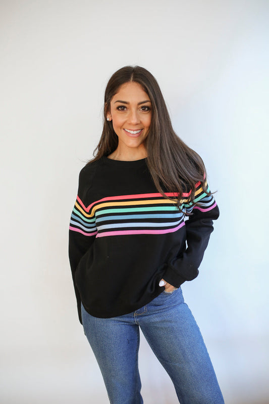 Movemama Six Stripe Invisible Zip Breastfeeding Sweatshirt
