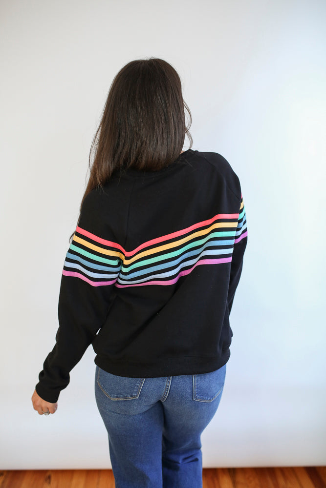 Movemama Six Stripe Invisible Zip Breastfeeding Sweatshirt