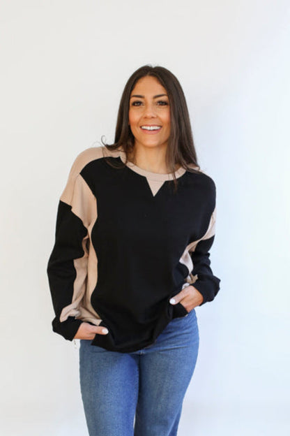 Movemama Colorblock Nursing Lightweight Sweatshirt (Final Sale)