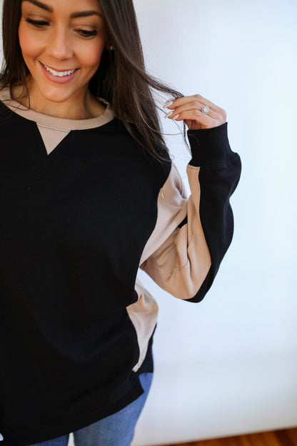 Movemama Colorblock Nursing Lightweight Sweatshirt (Final Sale)