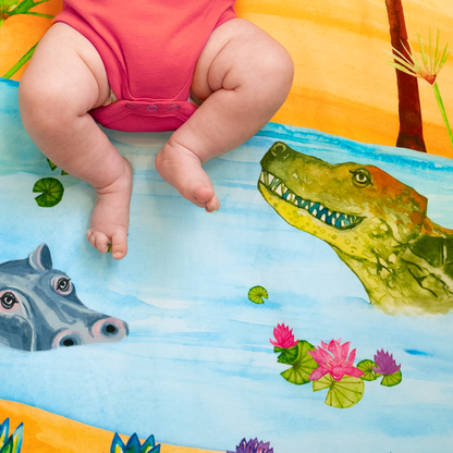 Moon Star Baby Naptime on the Nile Fitted Crib Sheet