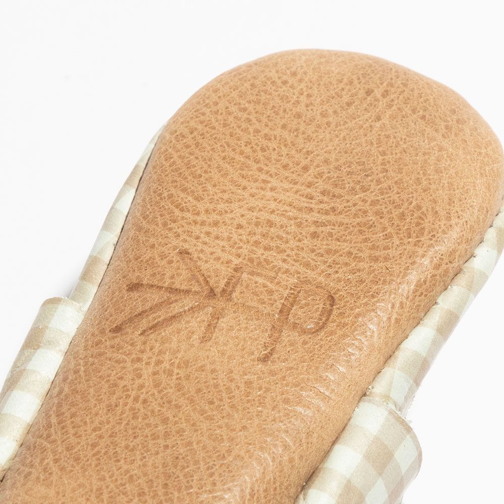 Freshly Picked Almond Gingham Mary Jane Baby Shoe