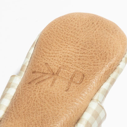 Freshly Picked Almond Gingham Mary Jane Baby Shoe