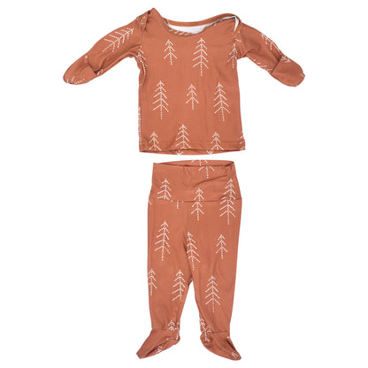 Three Little Tots Winter Pine Tree Jammies