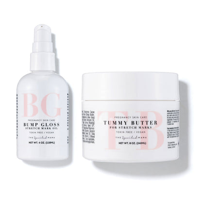 The Spoiled Mama Stretch Mark Treatment Kit - Tummy Butter & Bump Gloss Duo