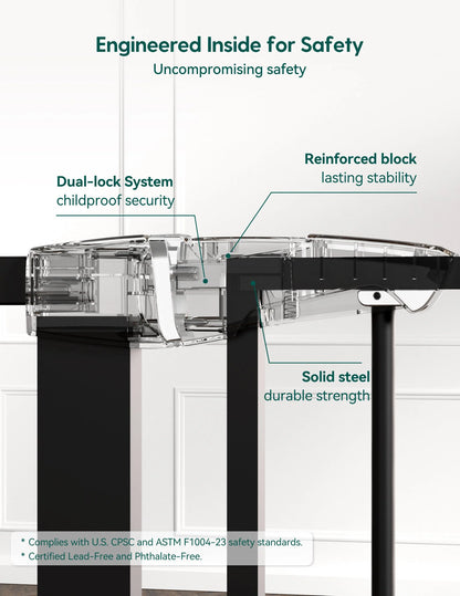 Babelio PressGuard C5 | Tall Pressure-Mounted Baby Gate