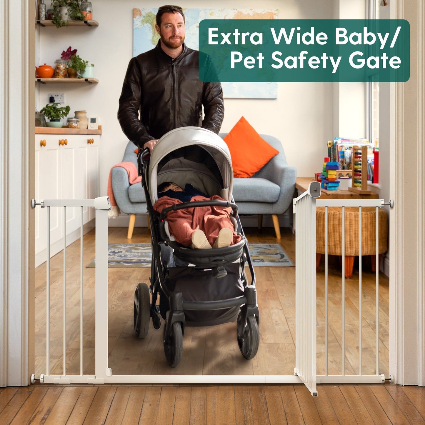 Babelio PressGuard E1 | 36-55'' Extra Wide Baby Gate