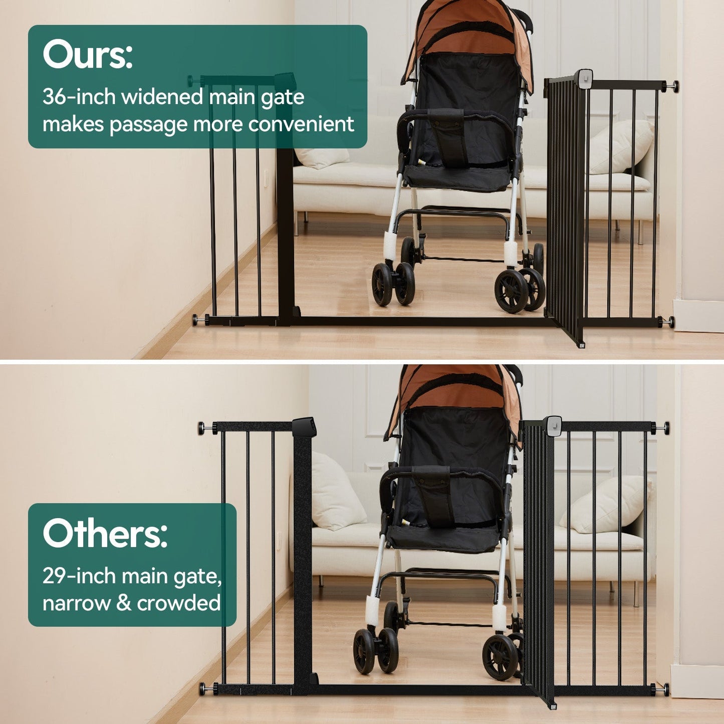 Babelio PressGuard E1 | 36-55'' Extra Wide Baby Gate