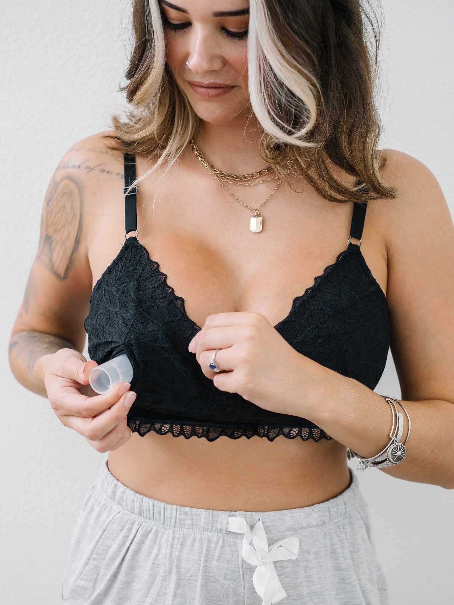 Davin & Adley Riley Pumping & Nursing Lace Bralette