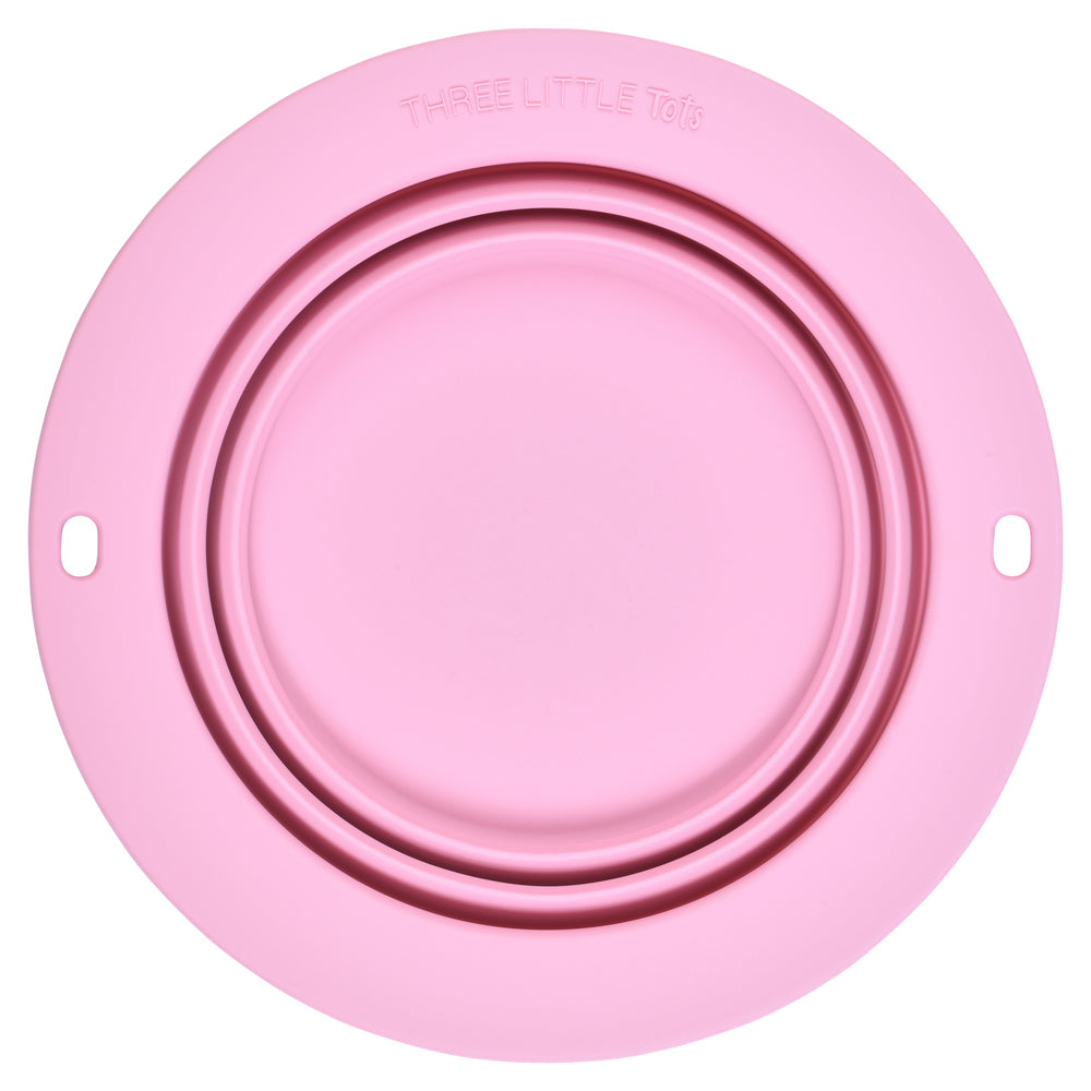 Three Little Tots Rose Collapsible Bowl for Travel or Home