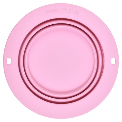 Three Little Tots Rose Collapsible Bowl for Travel or Home