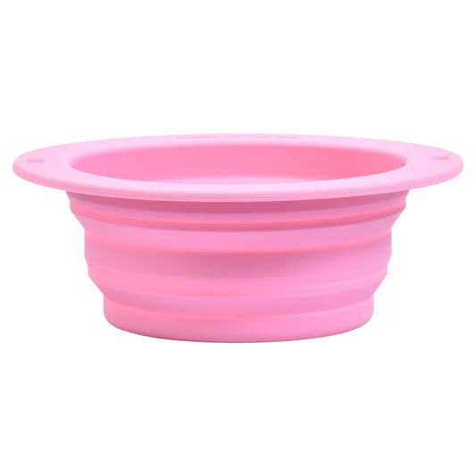 Three Little Tots Rose Collapsible Bowl for Travel or Home