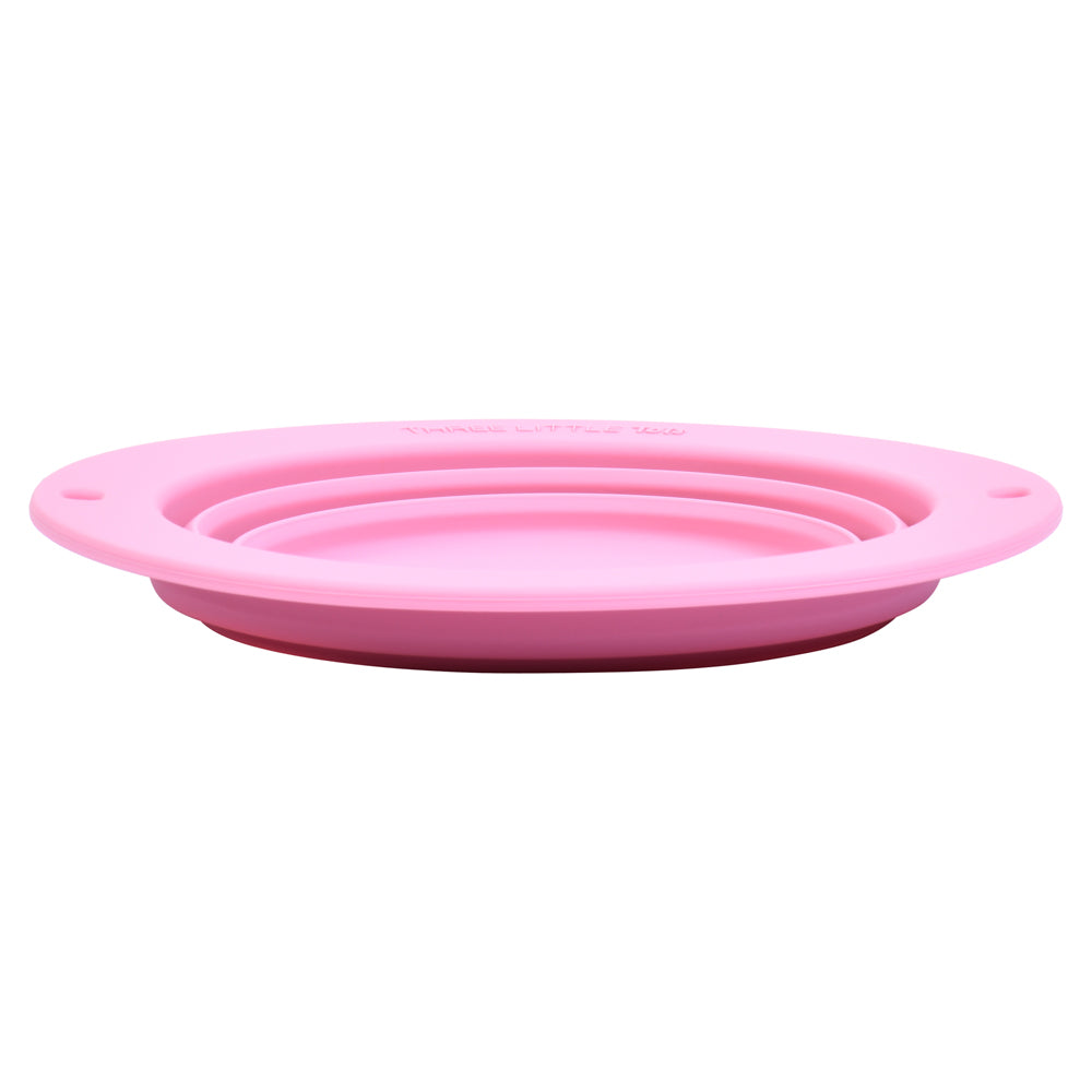 Three Little Tots Rose Collapsible Bowl for Travel or Home