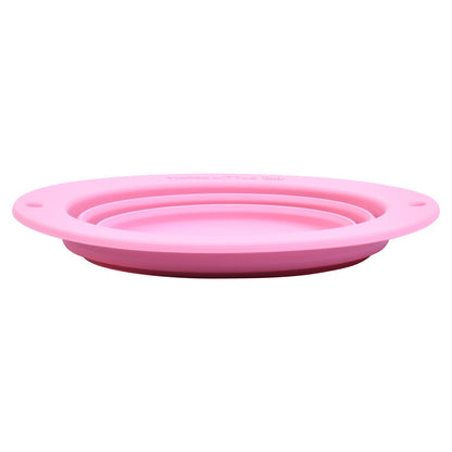 Three Little Tots Rose Collapsible Bowl for Travel or Home