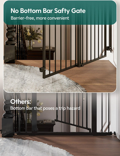 Babelio Boundless S12 | Ultra-Stable No Bottom Bar Baby Gate