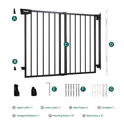 Babelio Boundless S12 | Ultra-Stable No Bottom Bar Baby Gate