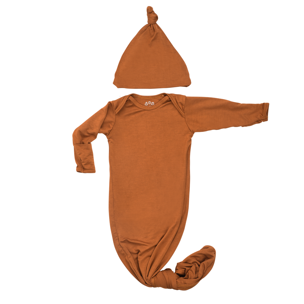 Three Little Tots Saddle Knotted Newborn Baby Gown