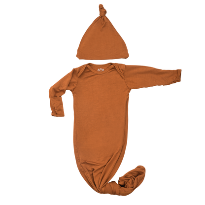 Three Little Tots Saddle Knotted Newborn Baby Gown