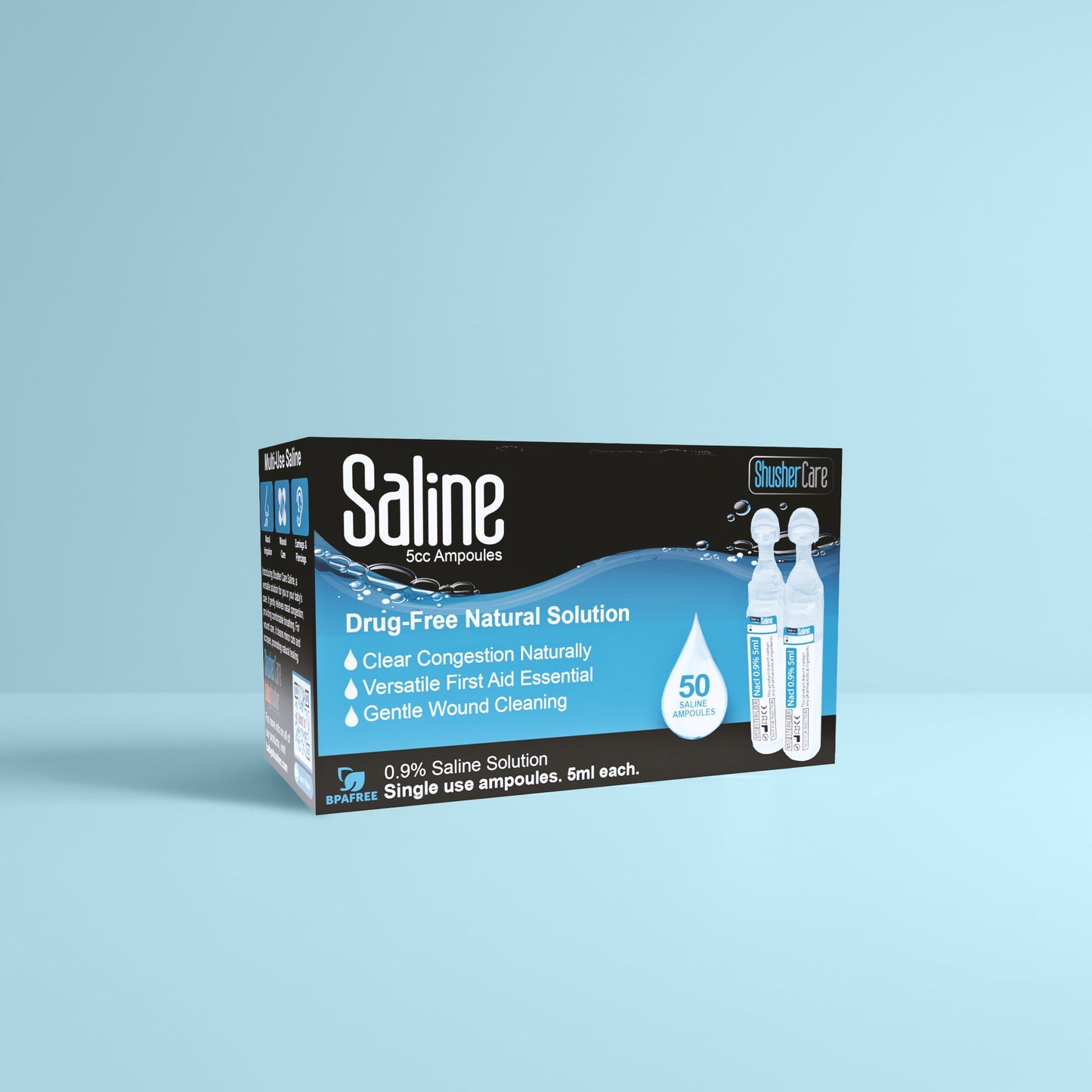 Shusher Care Saline Ampoules – Sterile Single-Use