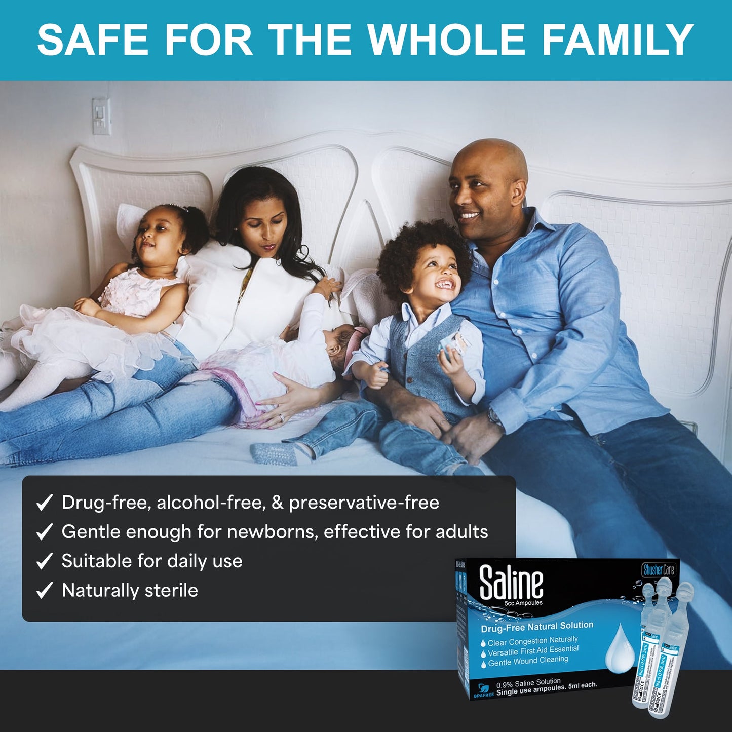 Shusher Care Saline Ampoules – Sterile Single-Use
