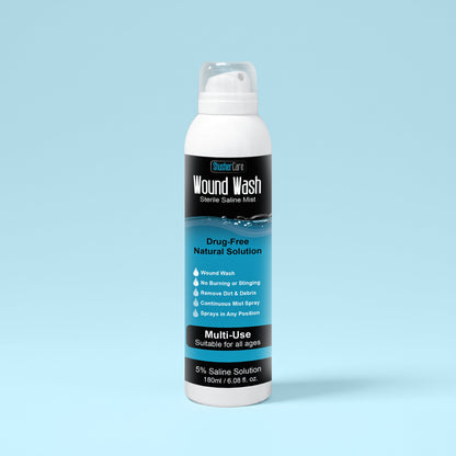 Shusher Care Wound Wash Spray – Sterile 5% Hypertonic Saline
