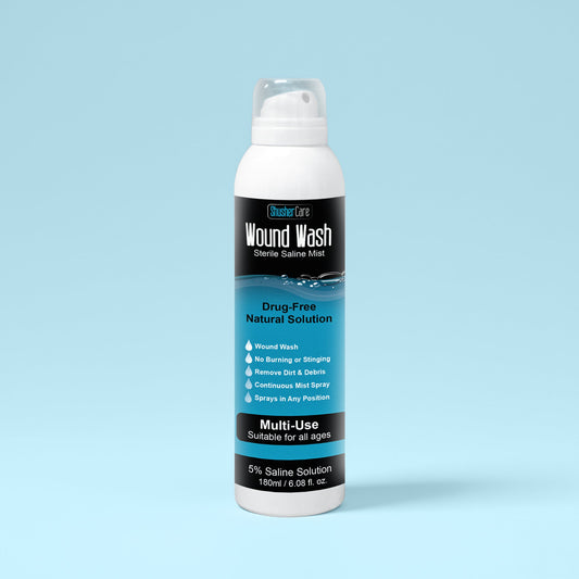 Shusher Care Wound Wash Spray – Sterile 5% Hypertonic Saline