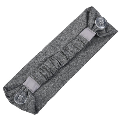 Three Little Tots Heather Gray Savior Headbands With Buttons for Masks