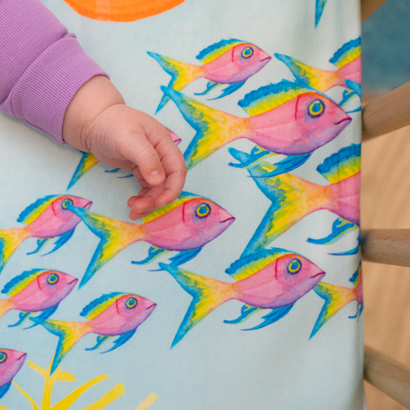 Moon Star Baby Ocean Crib Sheet: Sea You In My Dreams