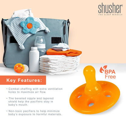 Shusher Firefly Portable Baby Sound Machine + Shushie Pacifier 2-Pack Bundle